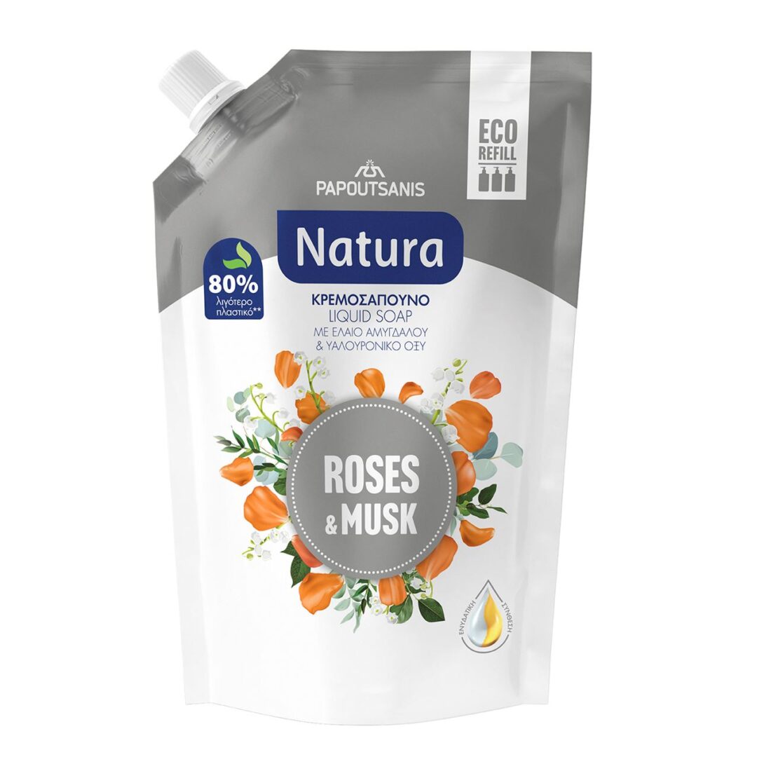 Natura Roses & Musk folyékony szappan-utántöltő – 500 ml