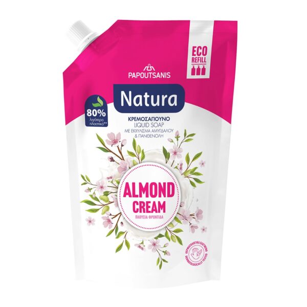 Náhradní náplň tekutého mýdla Natura Almond Cream – 750 ml