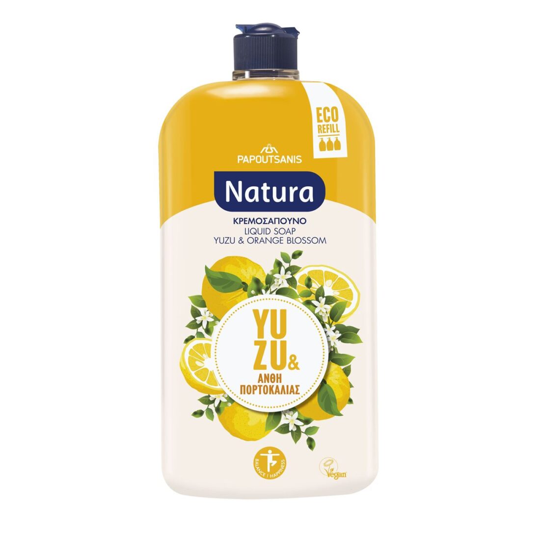 Natura Yuzu & Orange Blossom Flüssigseife, Nachfüllpackung – 900 ml