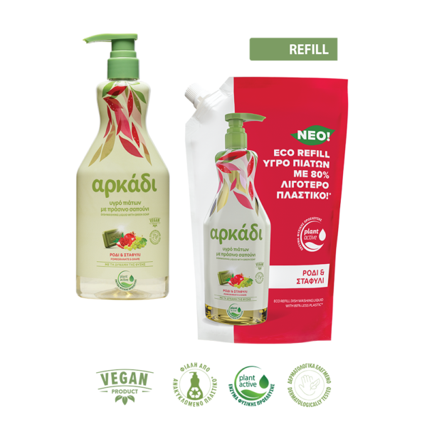 Arkadi Granatapfel & Traube Spülmittel, Nachfüllpackung – 900 ml