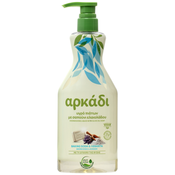 Detergent de vase Arkadi bicarbonat și lavandă – 550 ml